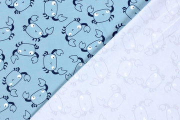 Jersey mit Krebsen, blau, 0,5 m